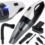 Belaidis rankinis automobilinis dulkių siurblys, 84 W, su priedais, USB-C / 12 V