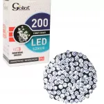Lauko kalėdinės lemputės 200LED &scaron;altai baltos su papildomu lizdu 10m