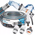 GUMINĖ SODO ŽARNA 3/4" 50m 4 SLUOKSNIŲ + PURK&Scaron;TUVAS IR JUNGTYS, BRADAS RINKINYS