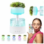 CONBLOM lietaus efekto oro drėkintuvas su LED funkcija, 450 ml, baltas, su nuotolinio valdymo pultu ir laikmačiu