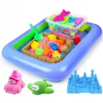Gordon Toys kinetinio smėlio rinkinys su baseinėliu, formelėmis ir kastuvėliu