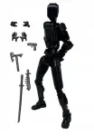 Judanti daugia&scaron;arnirė roboto figūrėlė, 3D spausdinimo manekenas, juodas, su ginklais, T13