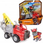 PAW Patrol Charger statybinė transporto priemonė su griebtuvu ir figūrėle Rubble & Crew