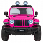 Akumuliatorinis automobilis Jeep Wrangler Rubicon rožinis