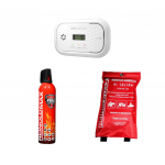 Smalkių detektoriaus, gesintuvo ir nedegaus audeklo rinkinys EUR-13