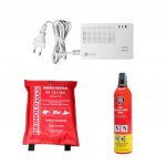 Dujų detektoriaus, gesintuvo ir nedegaus audeklo rinkinys EUR-19