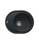 Granitinė plautuvė Franke Ronda, ROG 611-62, užkem&scaron;amas ventilis, Onyx