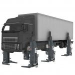 Elektrohidraulinė kėlimo sistema su akumuliatoriniu ir belaidžiu valdymu ATH RG5.5-6WB sunkiasvorėms transporto priemonėms ATH-Heinl