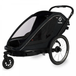 HAMAX Breeze dviračio priekaba vaikams 2 vietų Juoda