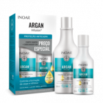 INOAR Argan Infusion Anti-dandruff Duo Kit - riebios, pleiskanotos galvos odos priežiūros rinkinys 500 ml+250 ml