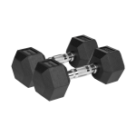 Sporto ir aktyvaus poilsio // Sporto prekės ir įranga // Hantle żeliwne gumowane HEX 2x7.5 kg REBEL ACTIVE