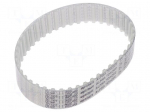 Timing belt | T5 | W: 16mm | H: 2.2mm | Lw: 220mm | Tooth height: 1.2mm