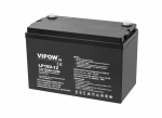 Akumuliatoriai ir baterijos // 12V, 6V, 4V akumuliatorius &scaron;vino-rūg&scaron;ties hermeti&scaron;kas AGM VRLA // Akumulator żelowy VIPOW 12V 100Ah