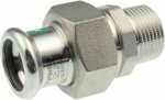 Press male union connector,KAN-therm Inox 18x&frac12; AG