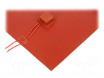 Heating mat | silicone | 600x220mm | 230V | 600W | -30&divide;180&deg;C | 2W/cm2