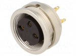Connector: M16 | socket | female | soldering | PIN: 3 | 5A | 250V | IP40