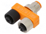 T adapter | M12 male,M12 female x2 | A code-DeviceNet / CANopen