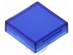 Actuator lens | 22mm | 61 | blue,transparent | plastic | Dim: 18x18mm