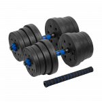 Sporto ir aktyvaus poilsio // Sporto prekės ir įranga // Hantle bitumiczne regulowane z łącznikiem 2x15kg REBEL ACTIVE