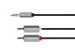 Koaksialinių kabelių sistemos // HDMI, DVI, AUDIO jungiamieji laidai ir priedai // Kabel jack 3.5 wtyk stereo - 2RCA 1m Kruger&Matz Basic