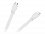 Koaksialinių kabelių sistemos // Video Adapters | HDMI adapters | DVI adapters // Kabel HDMI-HDMI płaski biały 2.0V 1.8M