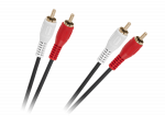 Koaksialinių kabelių sistemos // HDMI, DVI, AUDIO jungiamieji laidai ir priedai // Kabel 2 x RCA - 2 x RCA 1,5m czarny 4mm
