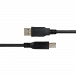 USB-B 2.0 kabelis DELTACO tinkamas spausdintuvams, 1m juodas / USB-210S-K / R00140001