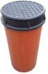 Plastm.rāmis,vāks,teleskops R400/315 3t Plastmasas rāmis ar vāku un teleskopisku cauruli, 315 mm, L=0.6 m
