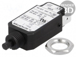 Circuit breaker | Urated: 240VAC | 48VDC | 2.8A | SPST | Poles: 1 | screw