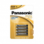 Akumuliatoriai ir baterijos // AA, AAA ir kitų dydžių baterijos, įkrovikliai &ndash; galima užsakyti // Bateria alkaliczna Panasonic BRONZE  LR03 4szt./bl.