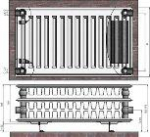 Radiator 33x900x1400 side connection, Termolux