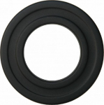 Black steel flue wall rose cover, &oslash;120