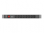 Lanberg PDU-08I-0200-C20-BK power distribution unit (PDU) 8 AC outlet(s) 1U Black