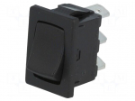 ROCKER | SPDT | Pos: 2 | ON-ON | 10A/250VAC | 10A/28VDC | black | none