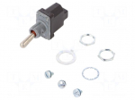 Switch: toggle | Pos: 2 | SPST | (OFF)-ON | 6A/230VAC | 15A/28VDC | IP67