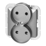 Įrankiai ir matavimo prietaisai // Įrankių, priedų naujienos // Gniazdo podw&oacute;jne p/t 2x2P Pearl, 16A, 250V, PT-5PR, srebrny