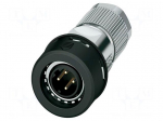 Connector: M12 | plug | PIN: 4 | 48V | straight | IP65 | crimped | D code