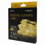 LED ap&scaron;vietimas // Dekoratyvinis &scaron;ventinis ap&scaron;vietimas | Kalėdinis ap&scaron;vietimas // Magiczne lampki 200 led 3000k 20m dc5v