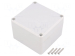 Enclosure: multipurpose | X: 80mm | Y: 82mm | Z: 55mm | ABS | grey | gasket