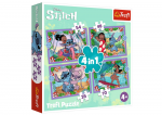 Žaidimų zona | PC | Konsolės | Priedai // Edukaciniai žaislai | Interaktyvūs | Kūrybi&scaron;ki | Meni&scaron;ki // Puzzle - 4w1 (35, 48, 54, 70) - Szalony dzień Lilo i Stitch - Trefl 34633