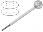 Wire | EcoWire | stranded | Cu | 24AWG | white | MPPE | 600V | 305m