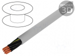 Wire | Pro-Met | 12G1,5mm2 | unshielded | 300/500V | PVC | 100m | Cu | grey
