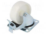 Transport wheel | &Oslash;: 100mm | W: 35mm | H: 128mm | torsional with lock