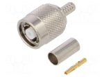 Connector: RP-TNC | plug | reverse,female | straight | 50&Omega; | crimped