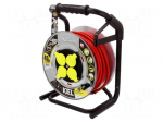 Extension lead | 3x2.5mm2 | 40m | rubber | red | Sockets no: 4 | 16A