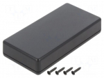Enclosure: multipurpose | X: 65mm | Y: 130mm | Z: 25.6mm | TW | ABS | black