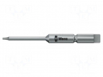 Screwdriver bit | Torx&reg; | TX08 | Socket size: 4mm | Overall len: 44mm