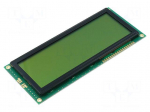Display: LCD | alphanumeric | STN Positive | 20x4 | yellow-green | 1x18