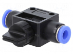 Shutoff valve | 0&divide;10bar | nickel plated brass,PBT | 6mm | 0&divide;60&deg;C