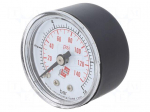 Manometer | 0&divide;10bar | rear connection | Thread: G 1/8" | 40mm | plastic